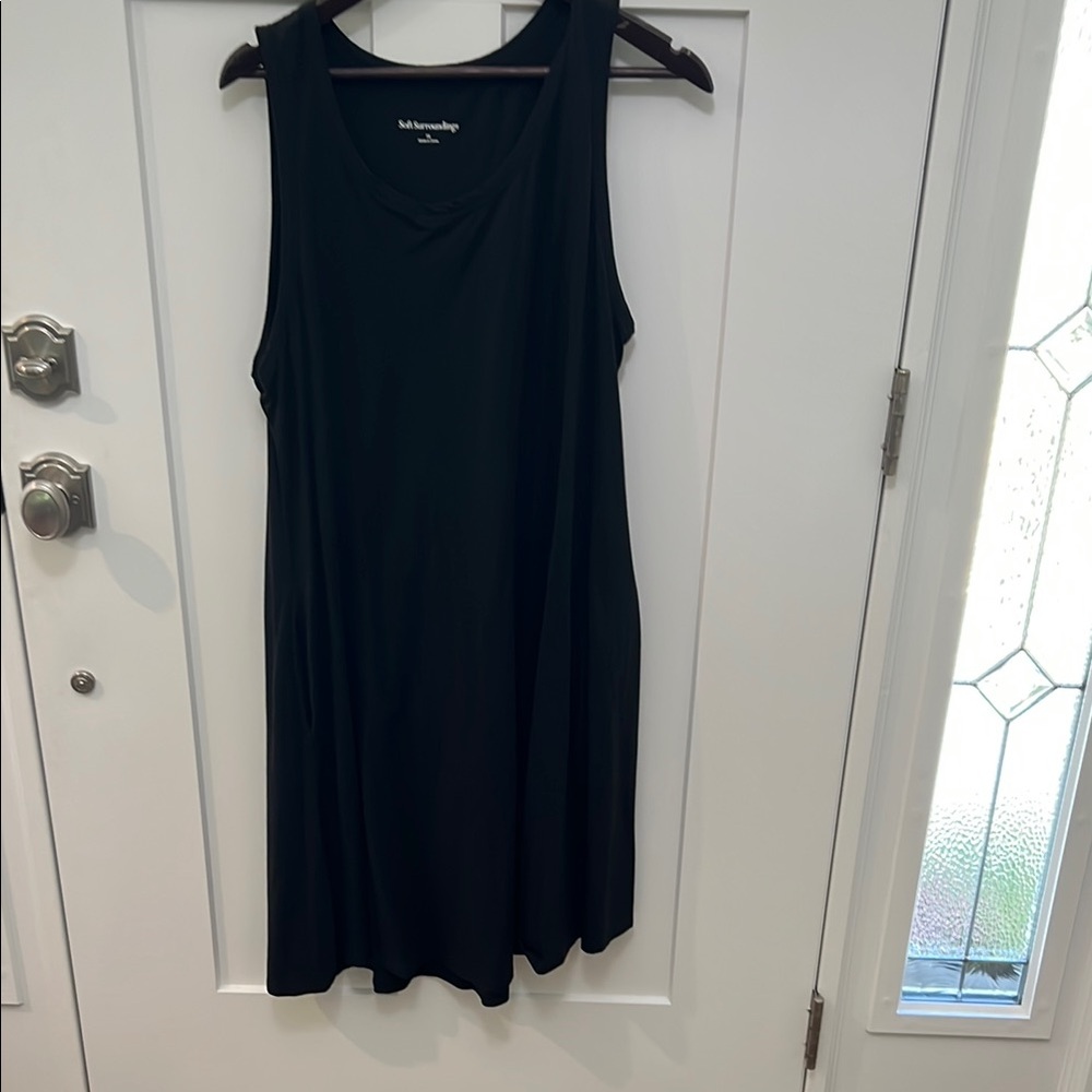 Soft Surroundings Classic Black Sleeveless Dress
